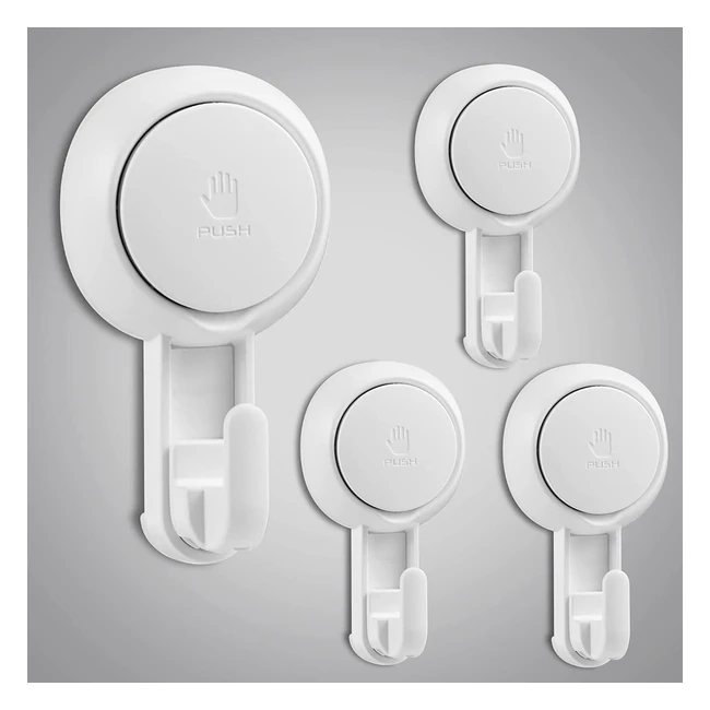 Ganchos Ventosa Ilikable - Pack de 4 - Reutilizables - Soporta hasta 5 kg - Sin Taladrar