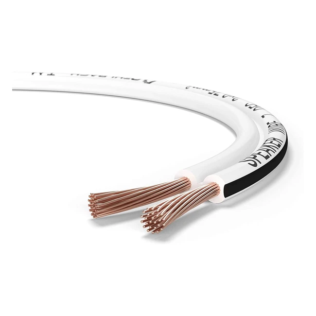 Oehlbach SP7 Hifi-Lautsprecherkabel wei 20m OFC-Kupfer 2x075mm