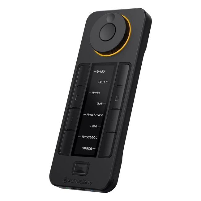 Teclado inalámbrico Xencelabs con 40 funciones programables y pantalla OLED para edición personalizada en tabletas gráficas, PC y Mac - Negro