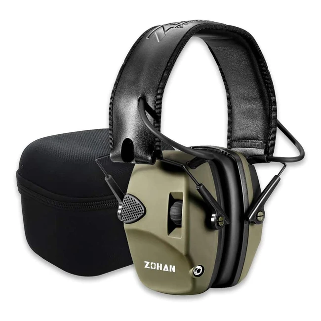 Casque anti bruit de tir électronique Zohan 054, SNR 27dB NRR 22dB, protection auditive de chasse amplificateur sonore vert