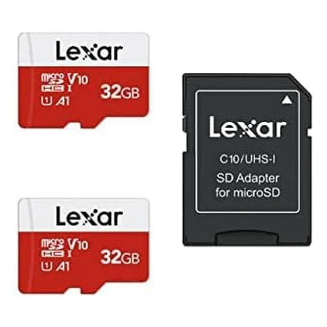 Lexar 32GB Micro SD Card 2 Pack - High Speed Memory Card for Smartphones, Tablets, Drones, and Action Cameras