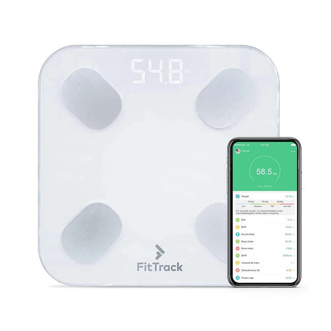FitTrack Dara Smart Scale - Accurate Body Composition Analyzer with 17 Health Me