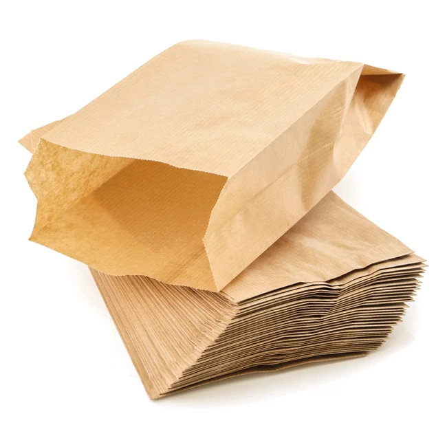 Sacchetti carta kraft per alimenti e acquisti da asporto - 100pz 9x15x5cm
