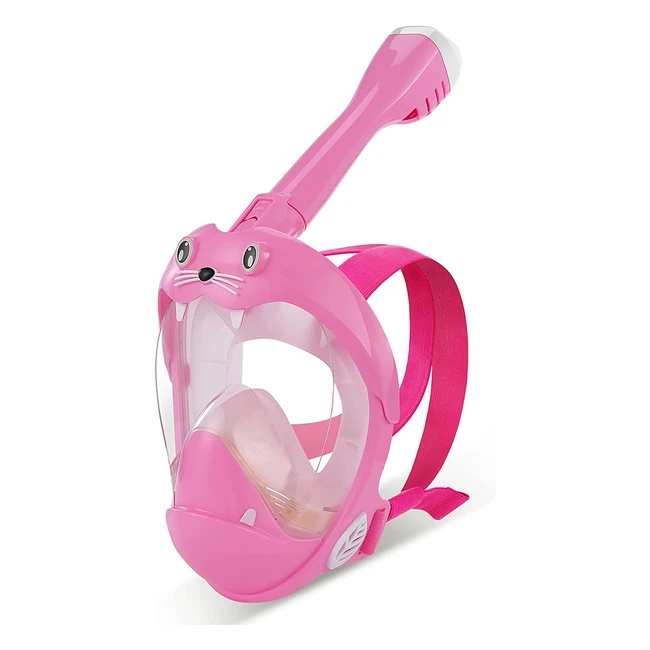 Masque de plongée pour enfants Immek Lion de Mer 180° - Anti-buée et anti-fuite avec système respiratoire indépendant