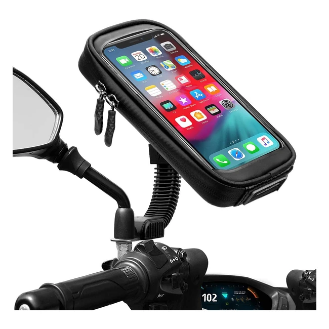 Supporto Smartphone Impermeabile per Moto Enoeno - Rotazione 360° - Compatibile con Telefoni Fino a 67 Pollici