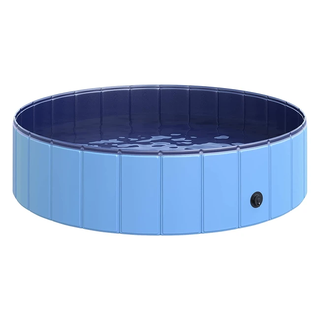 PawHut Hundebadewanne - 120x30cm - Stabile Randverstrkung - Platzsparend Zusam