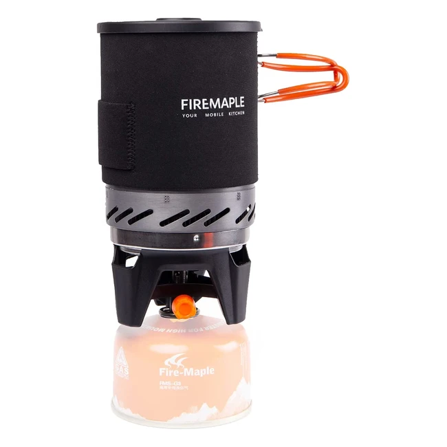 Réchaud de camping Firemaple Fixed Star 1 - Support de bouteille de propane - Système de cuisson pour randonnée