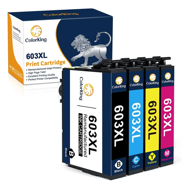 Colorking 603XL Ink Cartridges for Epson XP Printers - High Yield Multipack with 4 Colors