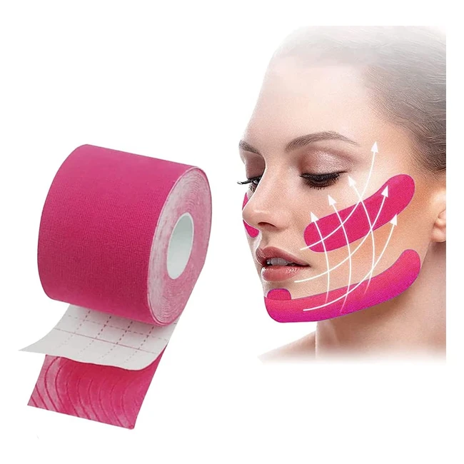 Cinta de Levantamiento Facial Antiarrugas - Parches Faciales para Estiramiento, Firmeza y Juventud - 25cm5m - Marca Rose