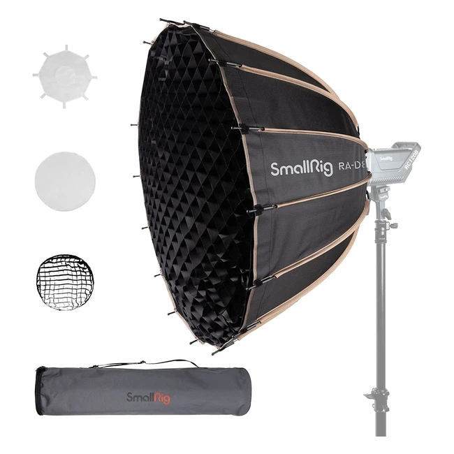 SmallRig RAD85 Parabol Softbox 85cm - Bowens Mount für SmallRig COB Video Light 120B, 120D, 220B, 220D - Schnelle Installation in 15 Sekunden