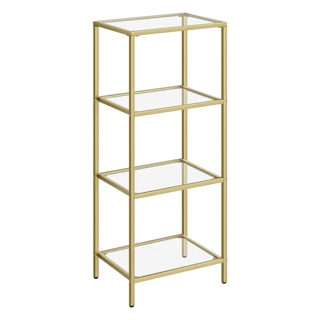 Étagère en verre VASAGLE 4 niveaux pour salle de bain, salon, chambre et bureau - LGT28G