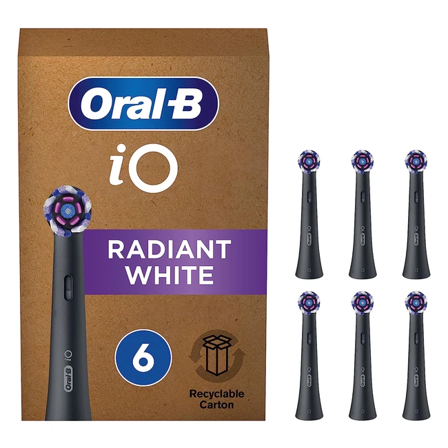Cabezal de cepillo elctrico Oral-B IO Radiant White negro - Pack de 1 unidad
