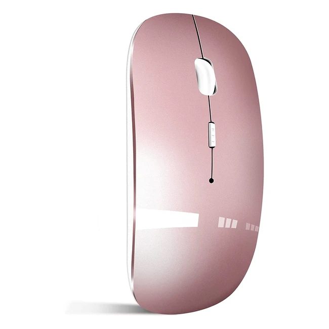 Rechargeable Bluetooth Mouse for MacBook Pro/Air/iPad/Laptop/PC - Rose Gold