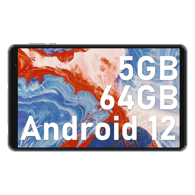 Tablette Blackview Tab 5 Android 12 - 8 pouces, 5Go RAM, 64Go ROM, double caméra, 5580mAh, WiFi, 1280x800 HD IPS
