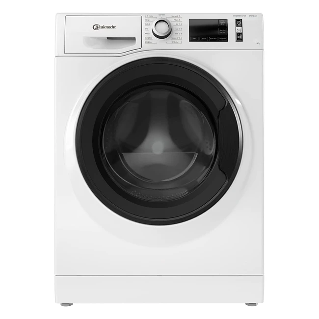 Bauknecht W Active 9A Waschmaschine Frontlader 9 kg Energieeffizienzklasse A, Active Care, Leistungsstarke Fleckenentfernung, Dampfprogramme, Dampf-Hygiene-Option, Wolle-Programm, Stop & Add Funktion, Weiß