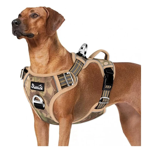 Eyein Heavy Duty No Pull Dog Harness for Large, Medium, Small Dogs | Front Clip, Soft Padded Handle, Reflective | Outdoor Training, Walking, Running