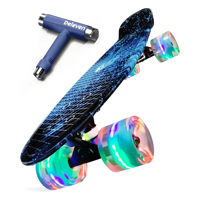 Monopatín para niñas principiantes - Mini Cruiser completo con detalles - Regalo ideal para niñas de 5 a 12 años