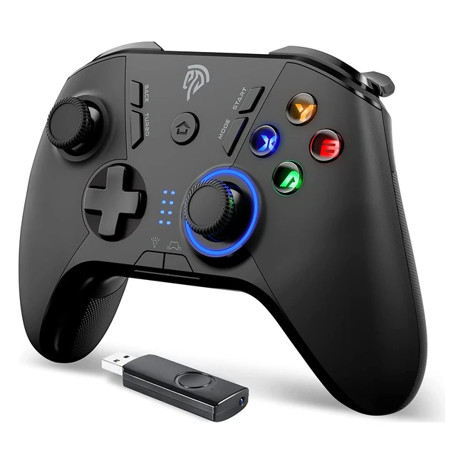 Manette sans fil rechargeable EasySMX 9110 pour PC, PS3, Steam et Switch - Double vibration et turbo