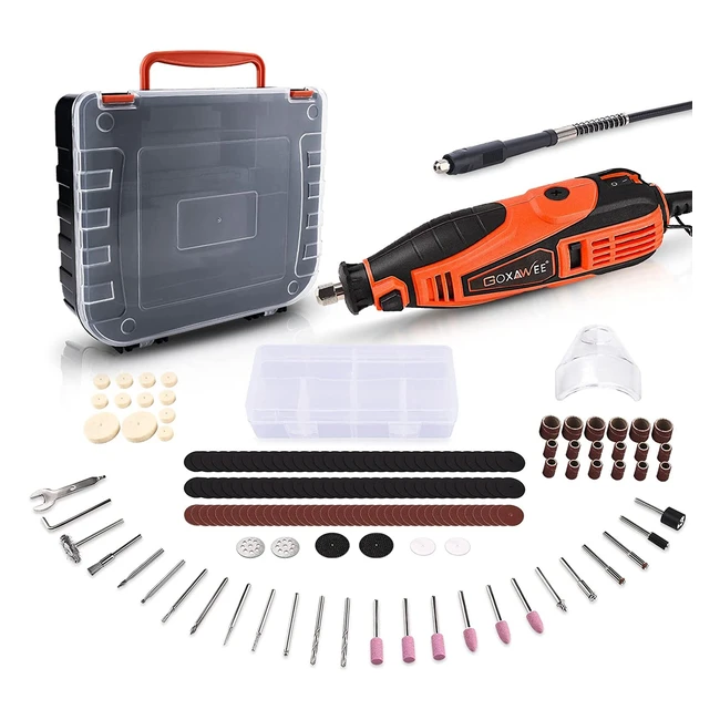 Mini meuleuse rotative multifonction 180W Goxawee avec 181 accessoires pour bricolage et artisanat