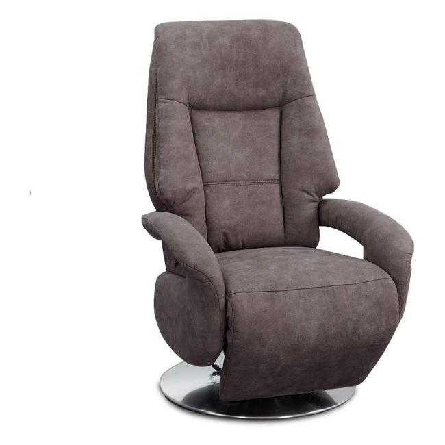 Cavadore TV-Sessel Edinburgh - Manuell verstellbare Relaxfunktion - Lederoptik grau