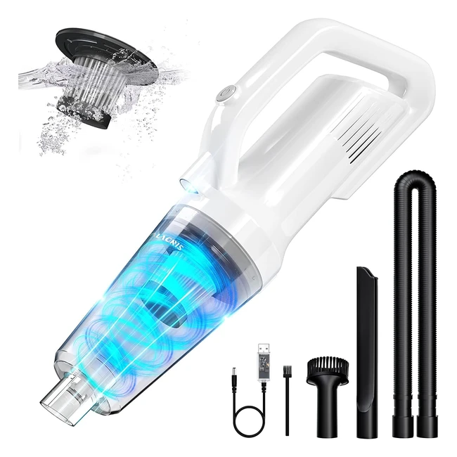 Aspirateur à main Alacris 8500pa, aspiration humide et sec, filtre en acier inoxydable, pour maison, voiture, table, sofa