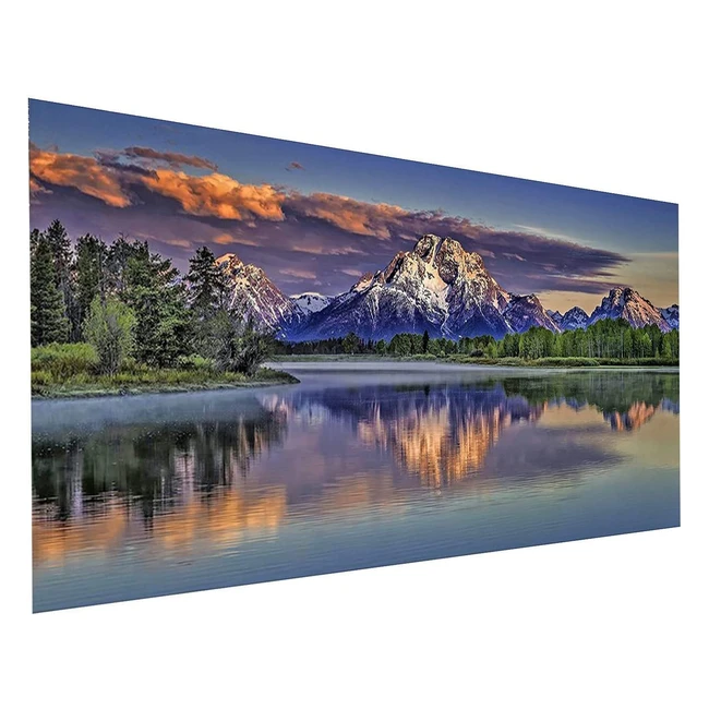 Kit complet de broderie diamant paysage 5D pour enfant et adulte - Peinture diamant à coller avec strass et accessoires - Décoration murale chambre