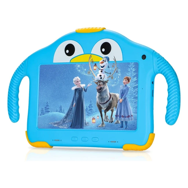 Tablette Enfant Okulaku 7 Pouces Éducative Contrôle Parental WiFi Android 10 Antichute - Pingouin Bleu