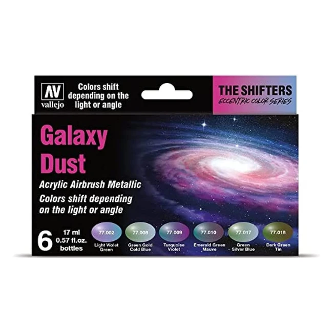 Kit de peinture Galaxy Dust Vallejo 077092 pour modlisme - Lot de 6 x 17ml