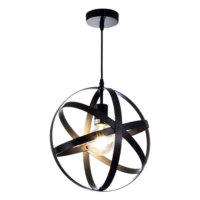 Giggi Black Industrial Ceiling Light - Retro Chandeliers Ceiling Light Fitting - E27 Bulb for Living Room, Hallway, Kitchen, Bedroom Lighting
