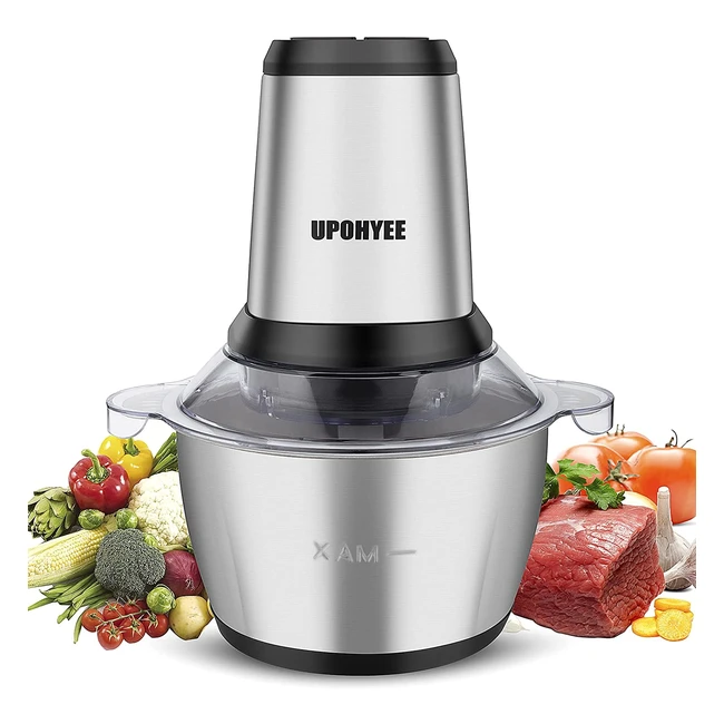 Tritacarne Elettrico 600W con 4 Lame in Acciaio Inox e Ciotola da 2L - Ideale pe