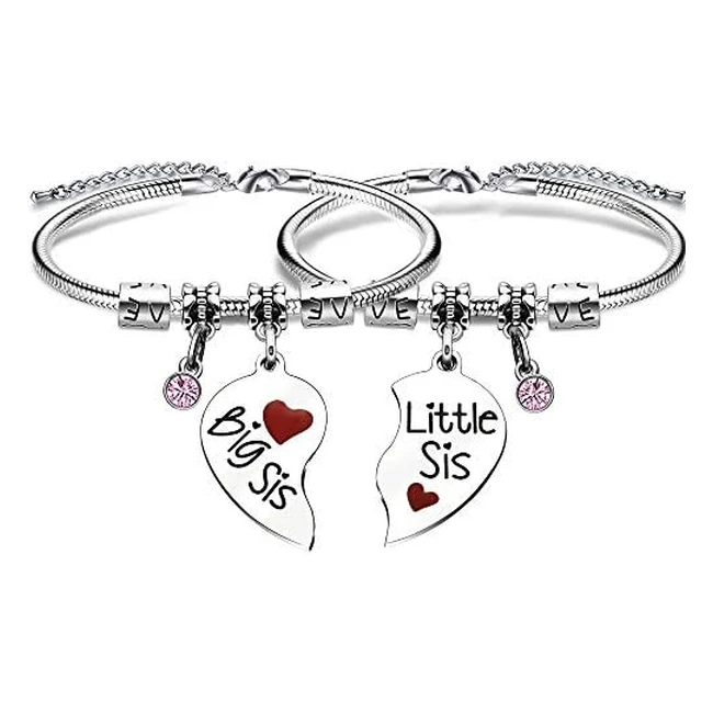 Braccialetto Serpente Argento con Ciondoli Cuore - Regalo Compleanno e Natale pe