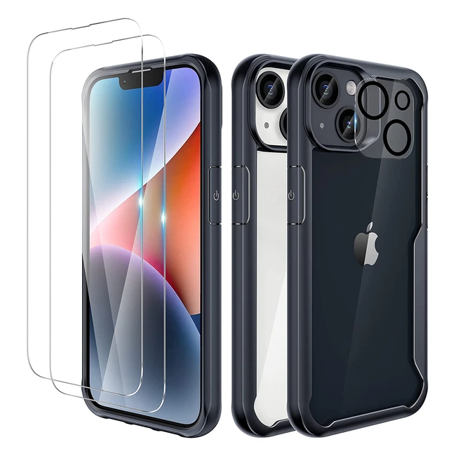 Custodia ORETECH per iPhone 14 Plus con pellicola vetro temperato e fotocamera a