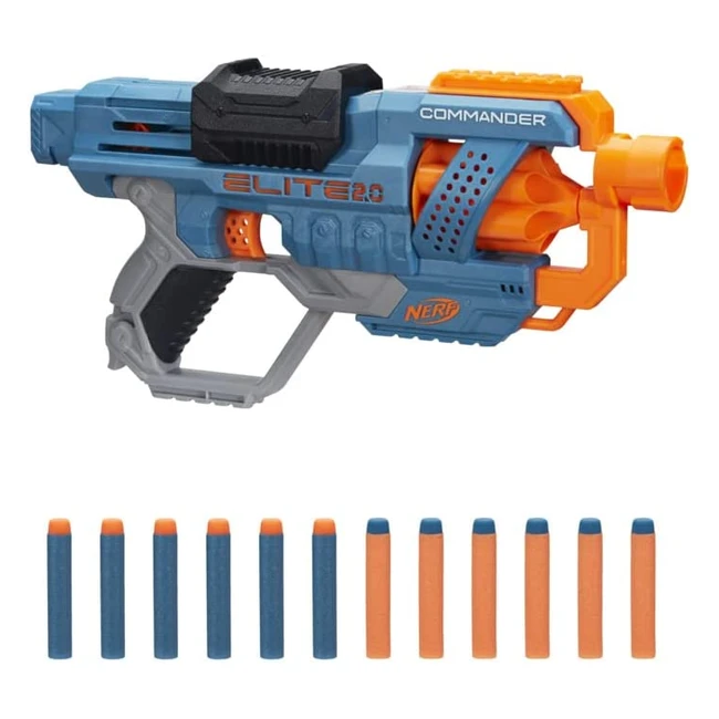 Nerf Elite 20 Commander RD6 Blaster - Tamburo Rotante e 12 Dardi Inclusi