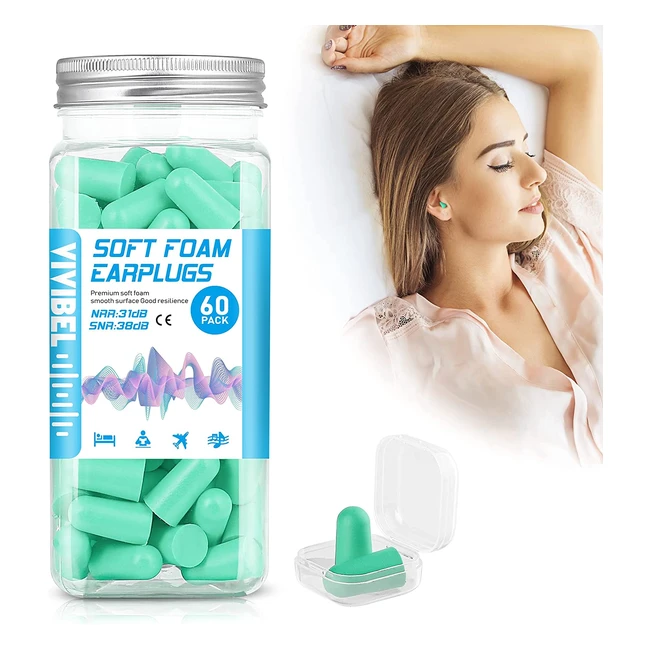 Tapones para odo de espuma con SNR de 38 dB - Proteccin auditiva para dormir