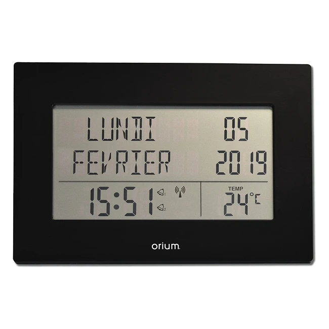 Horloge Radio Contrôlée Multifonctions - Affichage Calendrier en Toutes Lettres - Facilité de Réglage