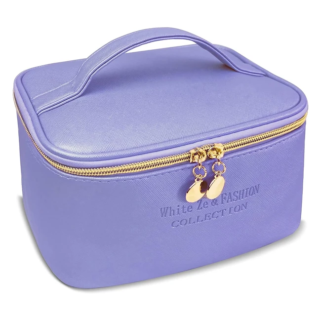 Borsa da trucco impermeabile in pelle PU - White Ze - Grande capacit - Ideale 