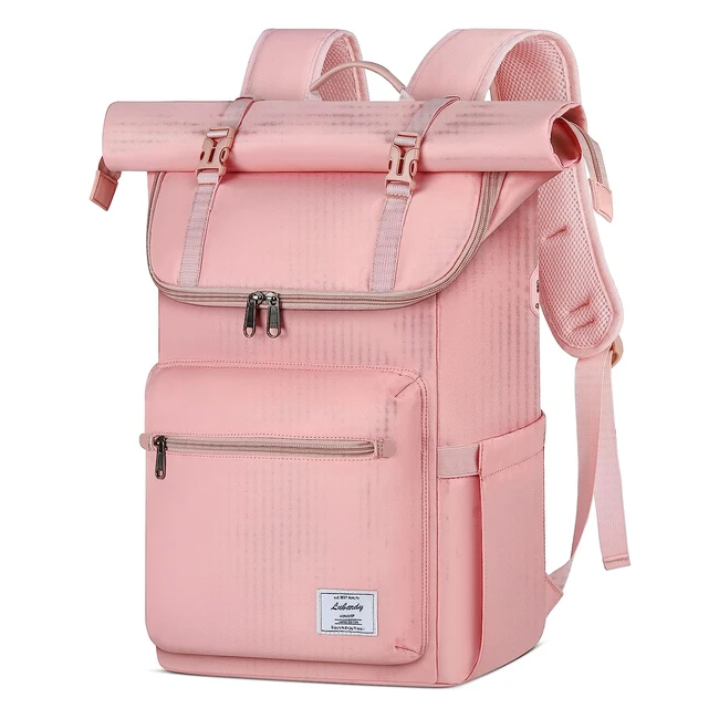 Lubardy Rolltop Rucksack Herren Damen wasserdicht - Laptop Rucksack 17,3 Zoll mit USB-Lochung - Schulrucksack Daypacks für Uni, Arbeit, Reisen, Freizeit