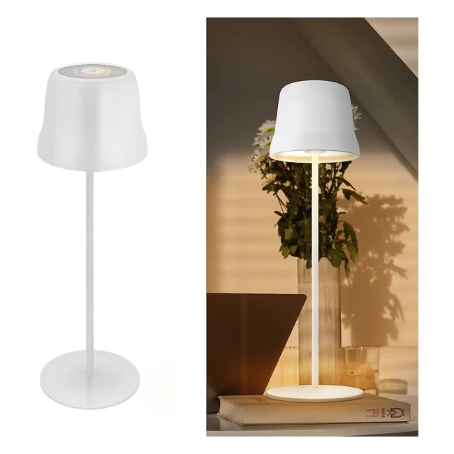 Lámpara de mesa LED regulable para interior/exterior con batería recargable y sin cables - Fuyo