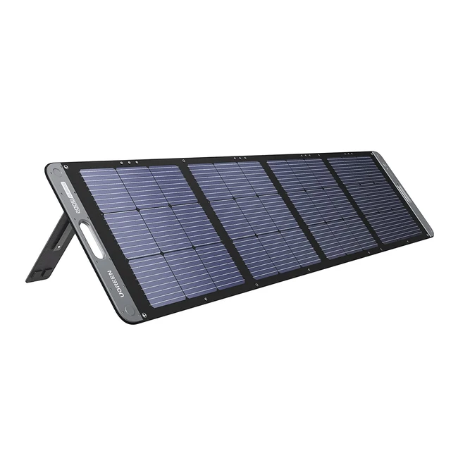 UGREEN 200W Solarpanel - Monokristallin mit 23% Wirkungsgrad für schnelles Aufladen von Stromstationen - Wasserfestes und faltbares Design für Camping und Notstromversorgung