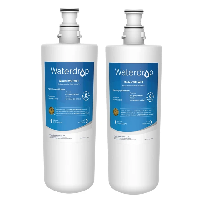 Waterdrop Water Filters Replacement for Insinkerator Hot Water Tap - F701R, HC3300, GN1100, 3M AP3765S