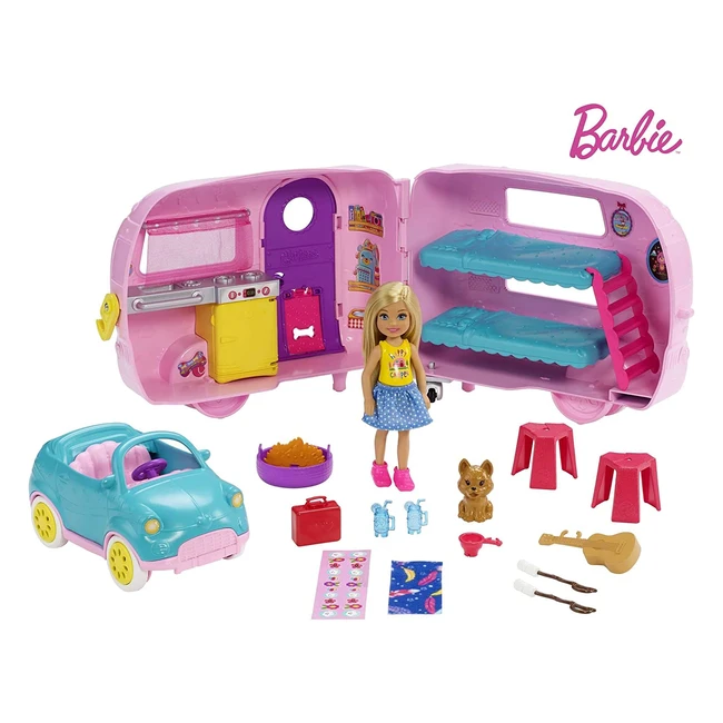 Barbie Chelsea Camper & Food Truck Play Set - Multicoloured - From 3 Years