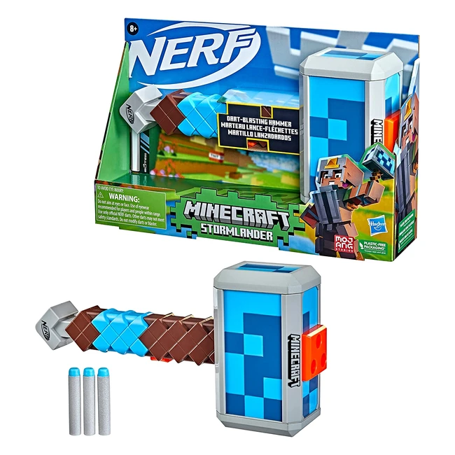 Nerf Minecraft Stormlander Martello Lanciadardi con 3 Dardi - Nerf Elite