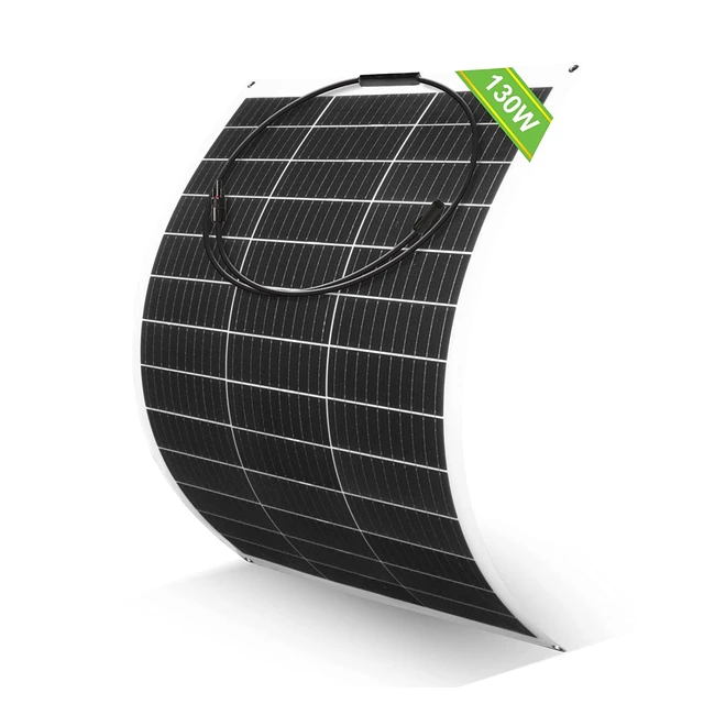 Panel Solar Flexible ECO-WORTHY 130W 12V Monocristalino Porttil para Barcos R