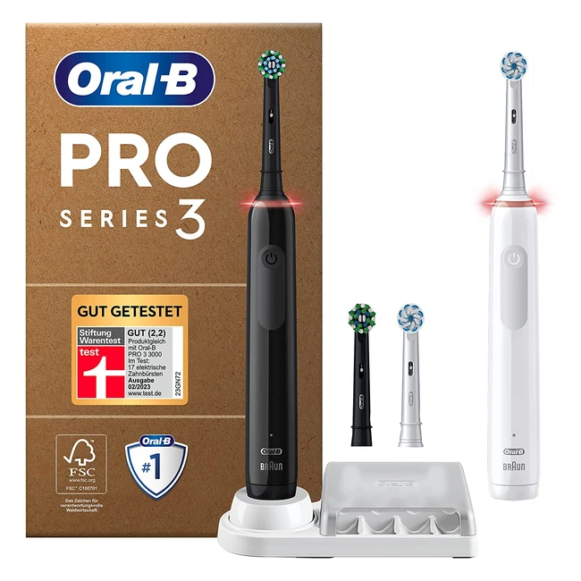 Oral-B Pro Series 3 Doppelpack Elektrische Zahnbrste mit 4 Aufsteckbrsten 