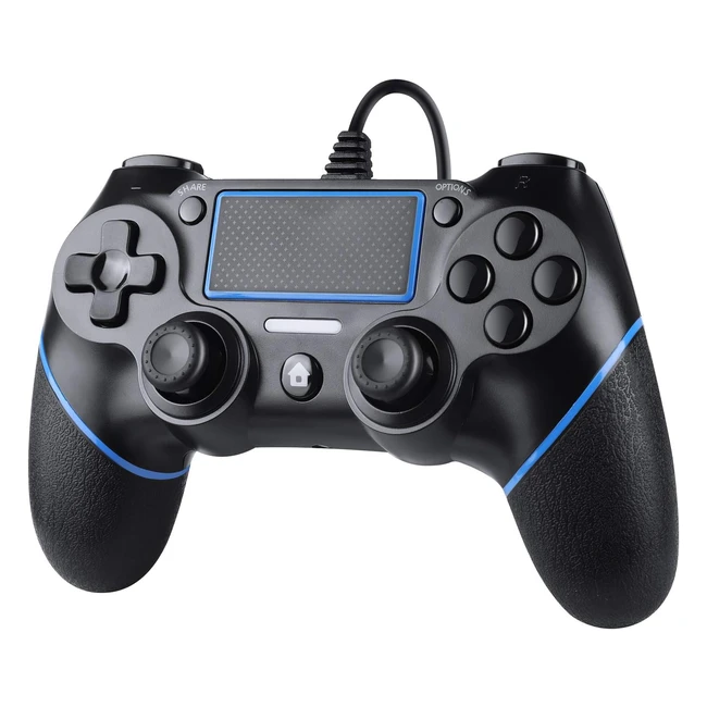 Controlador de juegos Zexrow para PS4 con cable USB de 15m, vibración dual y agarre antideslizante