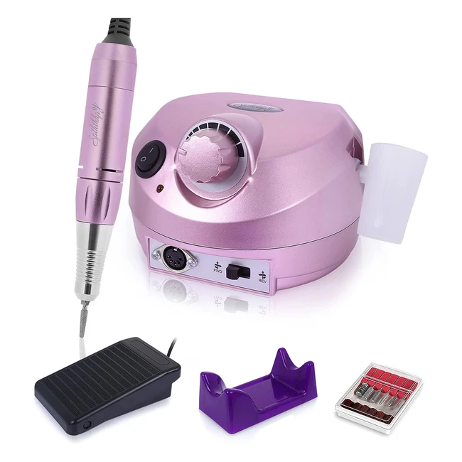 Fresa per Unghie Professionale 30000rpm con Pedale - Set Manicure Pedicure con 6