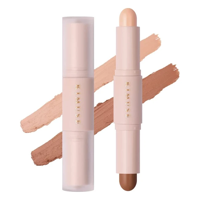 Kimuse Dual Cream Contour Stick - 2 Colors Long-Lasting Waterproof for Light 