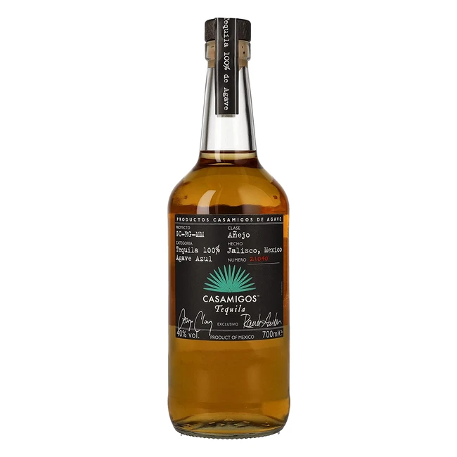 Casamigos Anejo Tequila - 100% Agave - Handverlesen aus Mexiko - 40% - 700ml