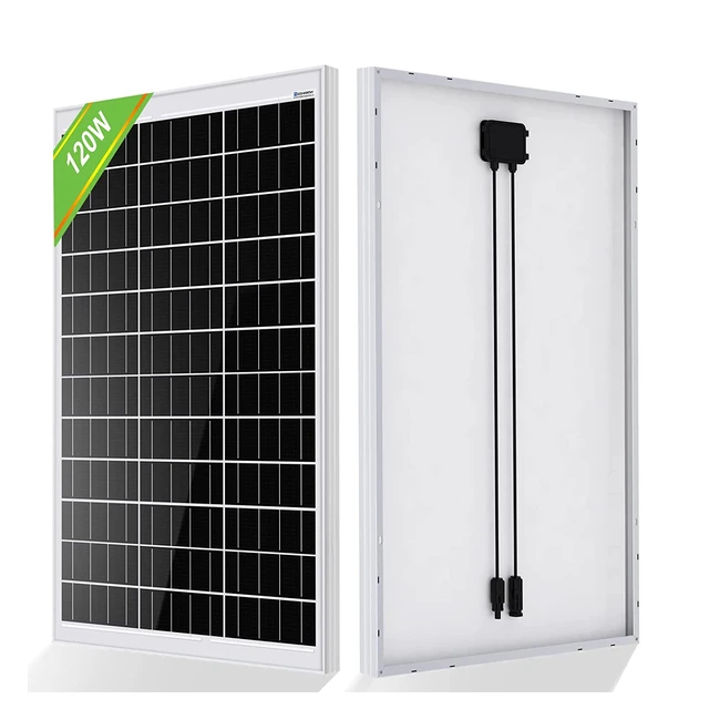 Ecoworthy 120W Solarpanel Monokristallin Aluminiumrahmen 12V Solar Energie fr 