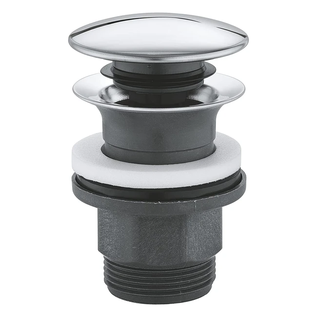GROHE Chrome Ablaufgarnitur with Removable Plug and 5-Year Warranty - 40824000